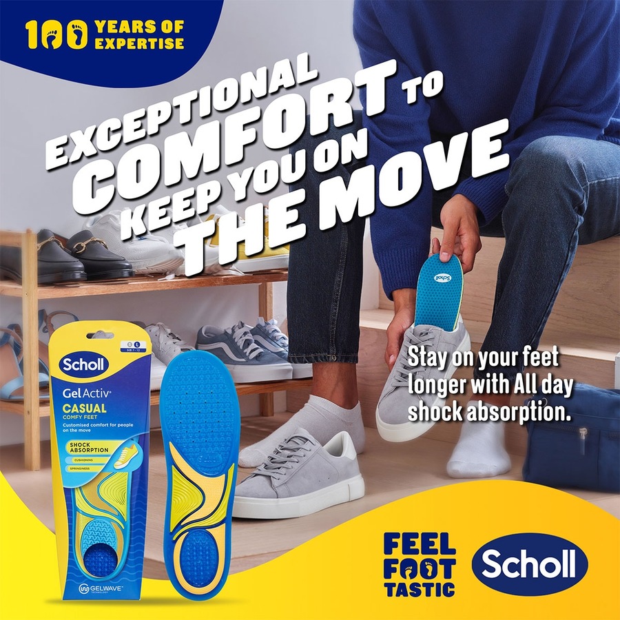 Scholl Gel Activ Casual Insoles Large 1 Pair