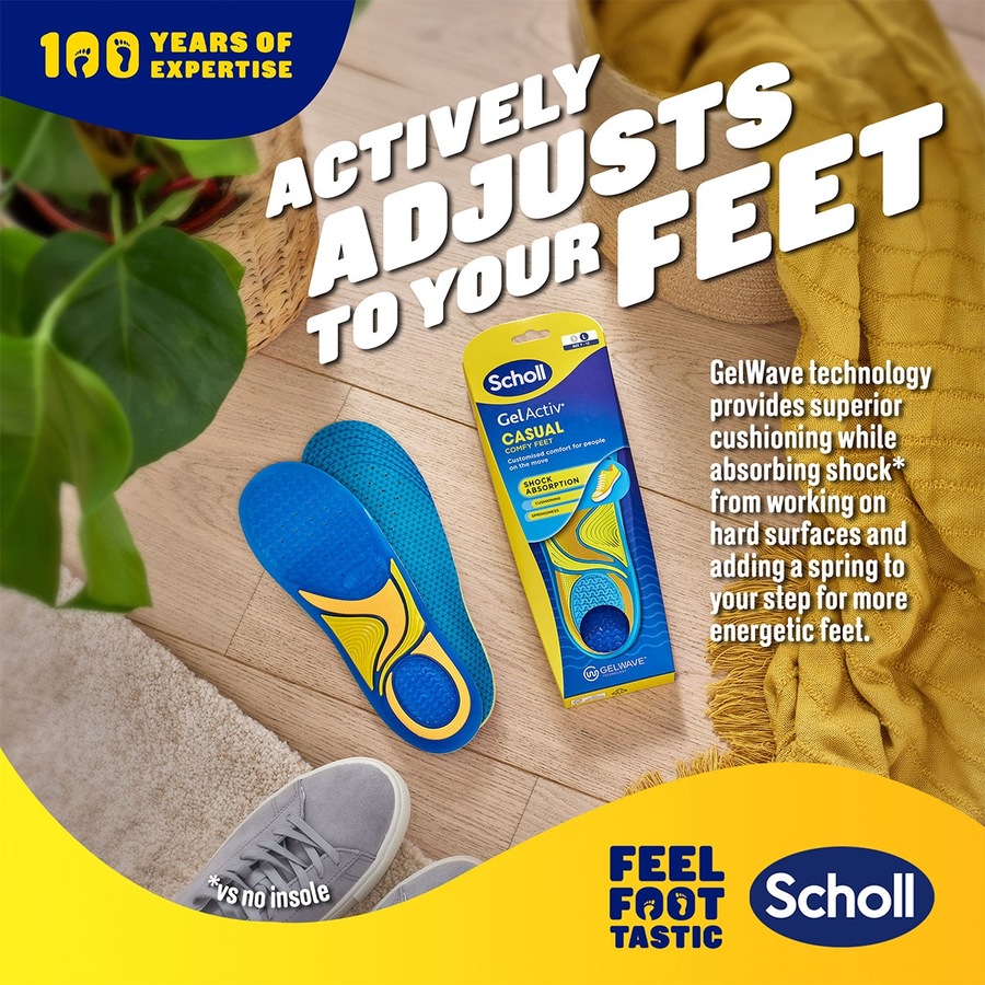 Scholl Gel Activ Casual Insoles Large 1 Pair