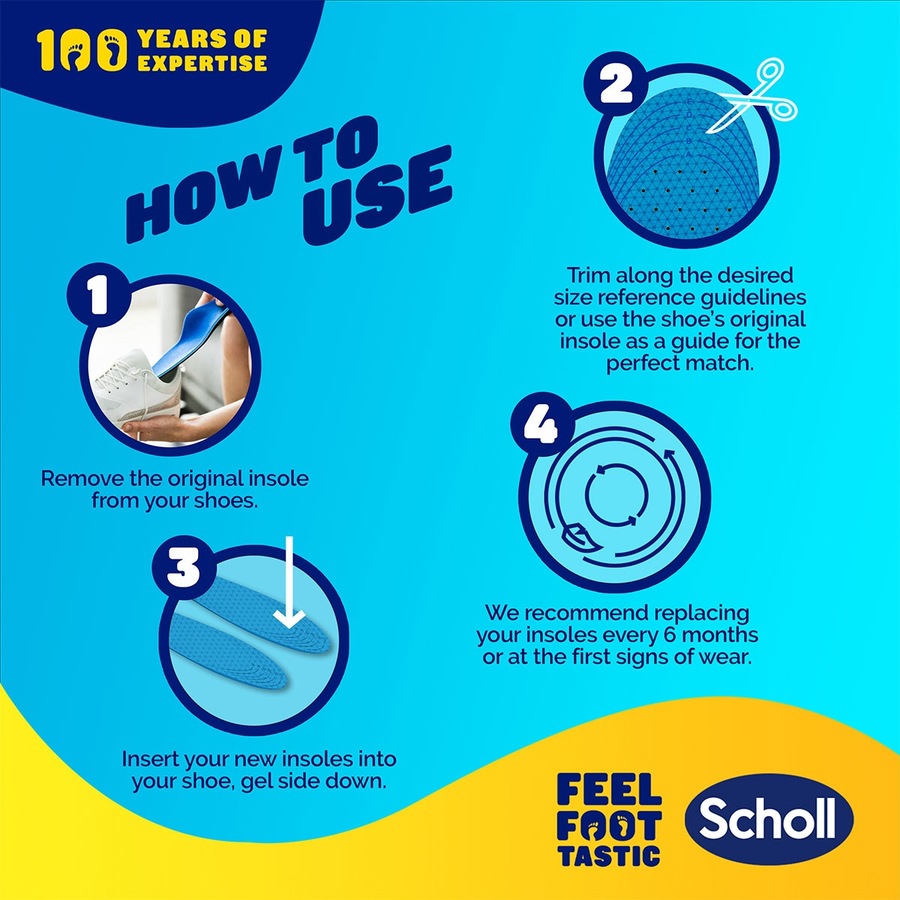 Scholl Gel Activ Casual Insoles Large 1 Pair