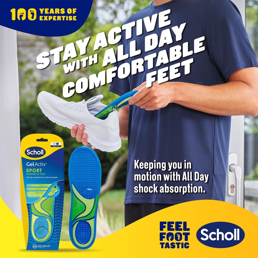 Scholl Gel Activ Sport Insoles Large 1 Pair