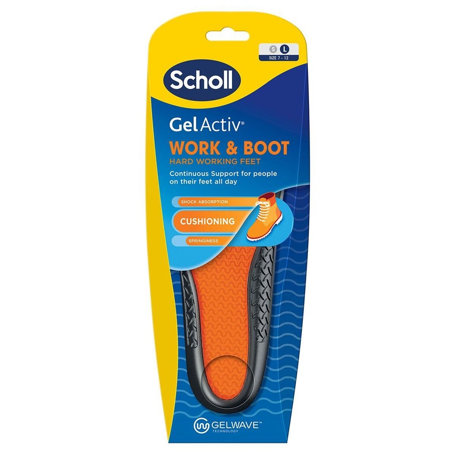 Scholl Gel Activ Work & Boot Insoles Large 1 Pair