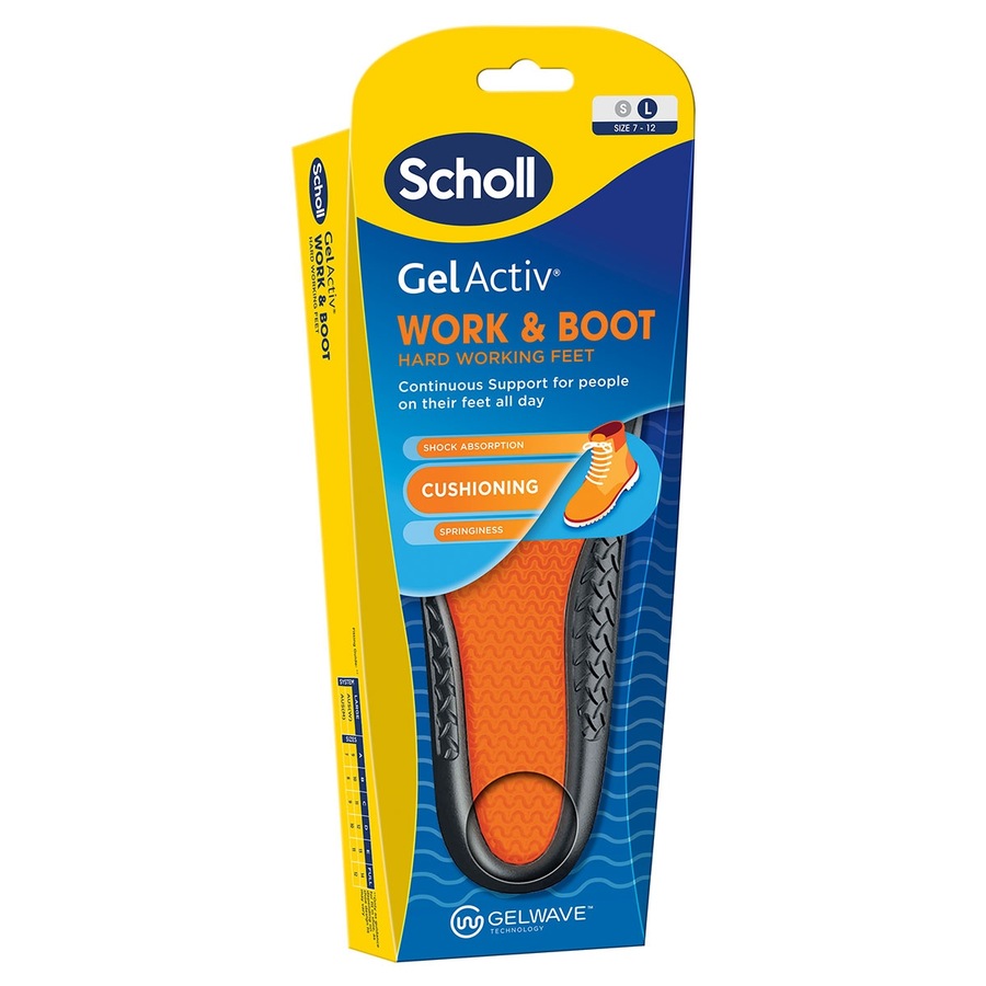 Scholl Gel Activ Work & Boot Insoles Large 1 Pair