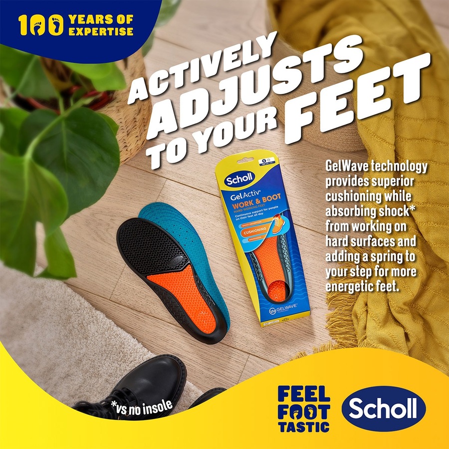 Scholl Gel Activ Work & Boot Insoles Small 1 Pair