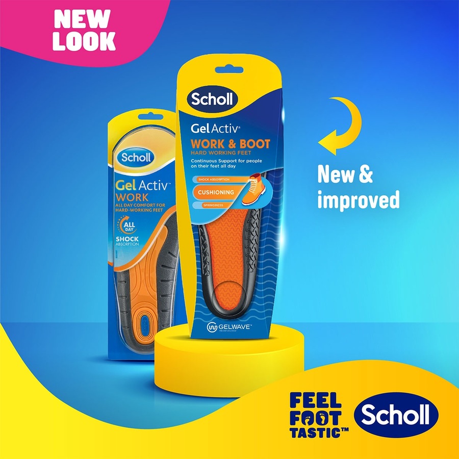 Scholl Gel Activ Work & Boot Insoles Small 1 Pair