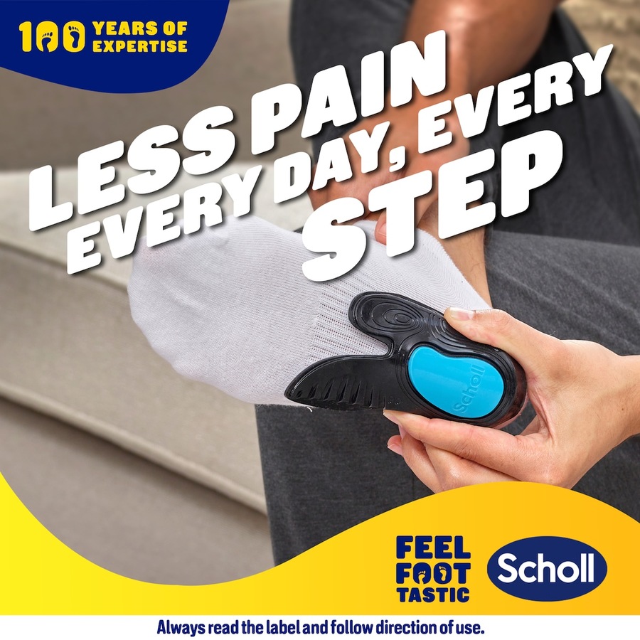 Scholl In-balance Heel Pain Relief Orthotic Insole Large 1 Pair