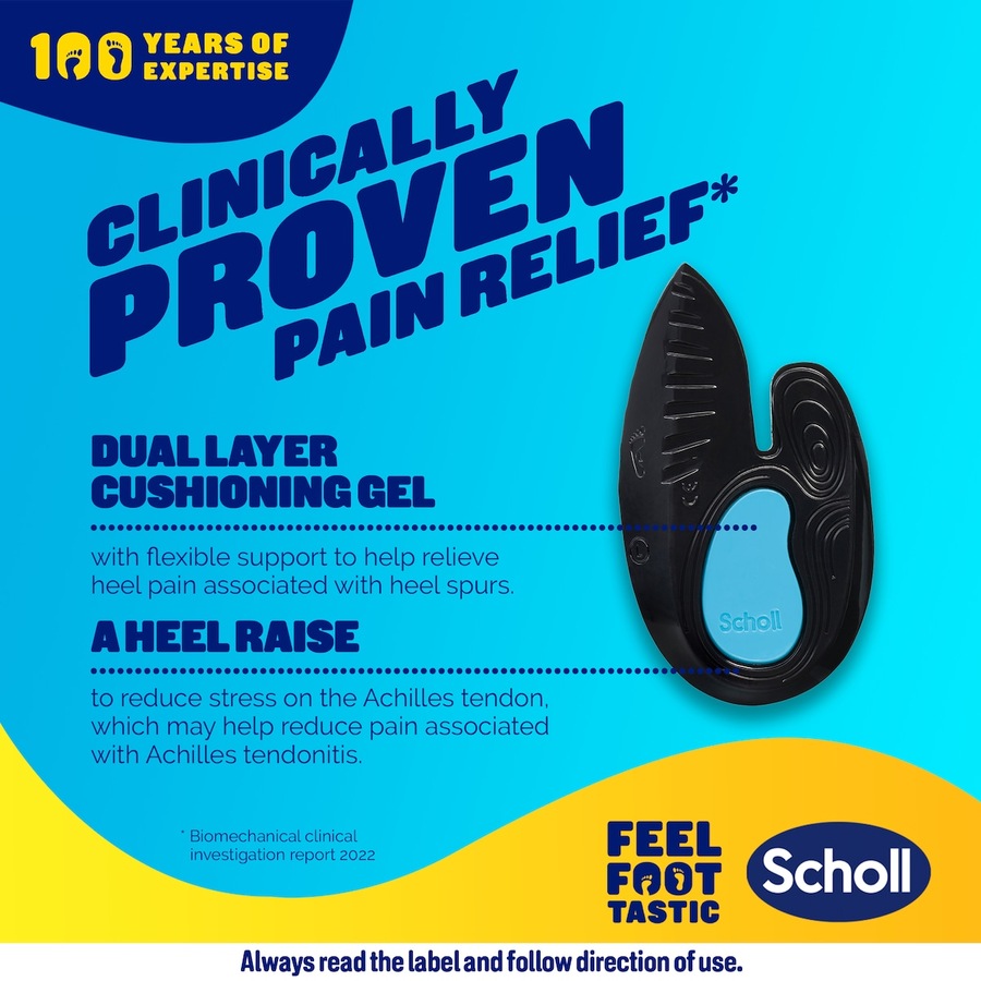 Scholl In-balance Heel Pain Relief Orthotic Insole Large 1 Pair