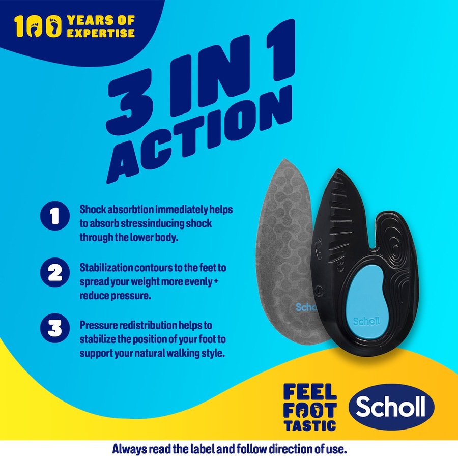 Scholl In-balance Heel Pain Relief Orthotic Insole Large 1 Pair