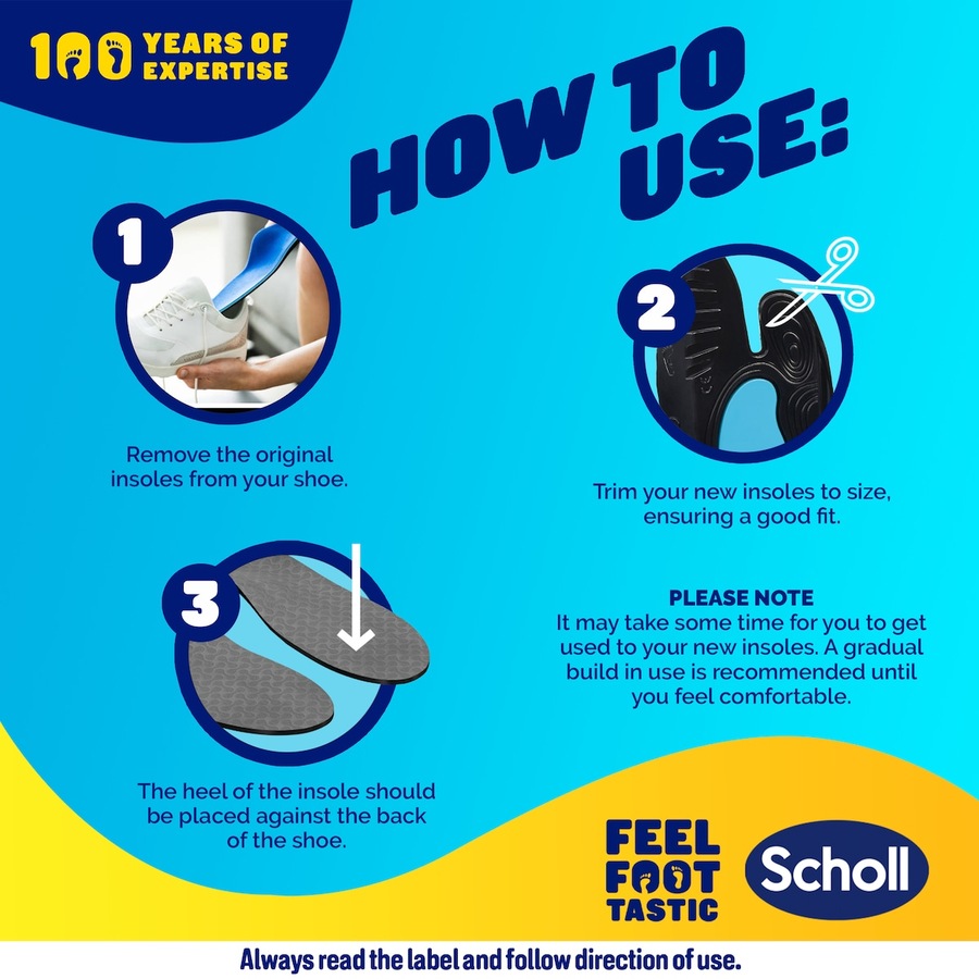 Scholl In-balance Heel Pain Relief Orthotic Insole Large 1 Pair