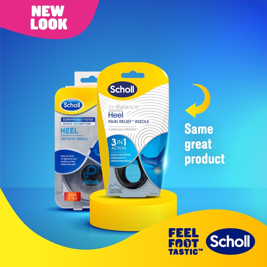Scholl In-balance Heel Pain Relief Orthotic Insole Large 1 Pair