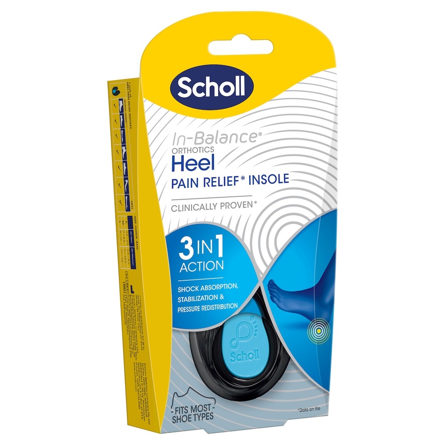 Scholl In-balance Heel Pain Relief Orthotic Insole Large 1 Pair