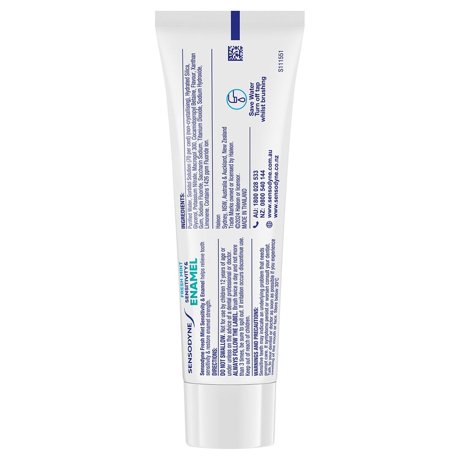 Sensodyne Sensitivity & Enamel Toothpaste Fresh Mint 100g