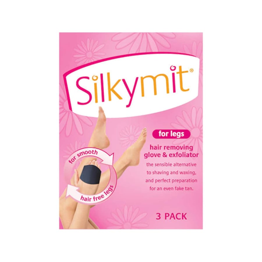 Silkymit for Legs Hair Removing Glove & Exfoliator 3 Pack