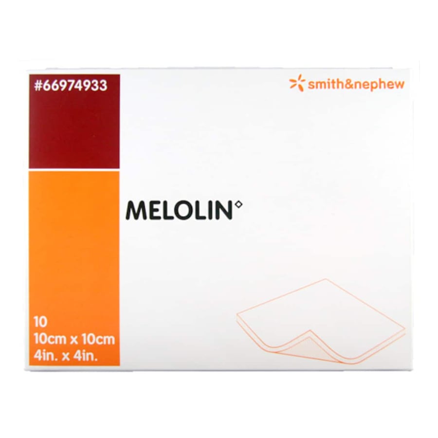Melolin Absorbent Wound Dressing 10cm x 10cm 10 Pack