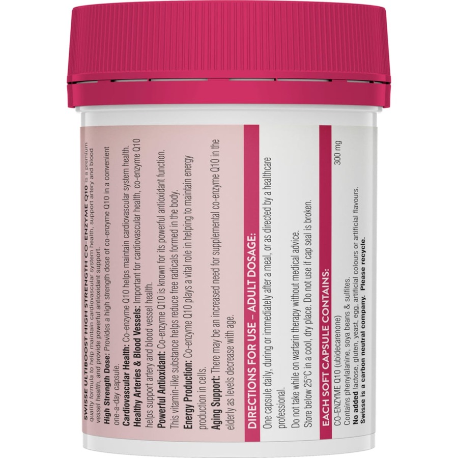 Swisse Ultiboost High Strength Co Enzyme Q10 300mg - 90 Capsules