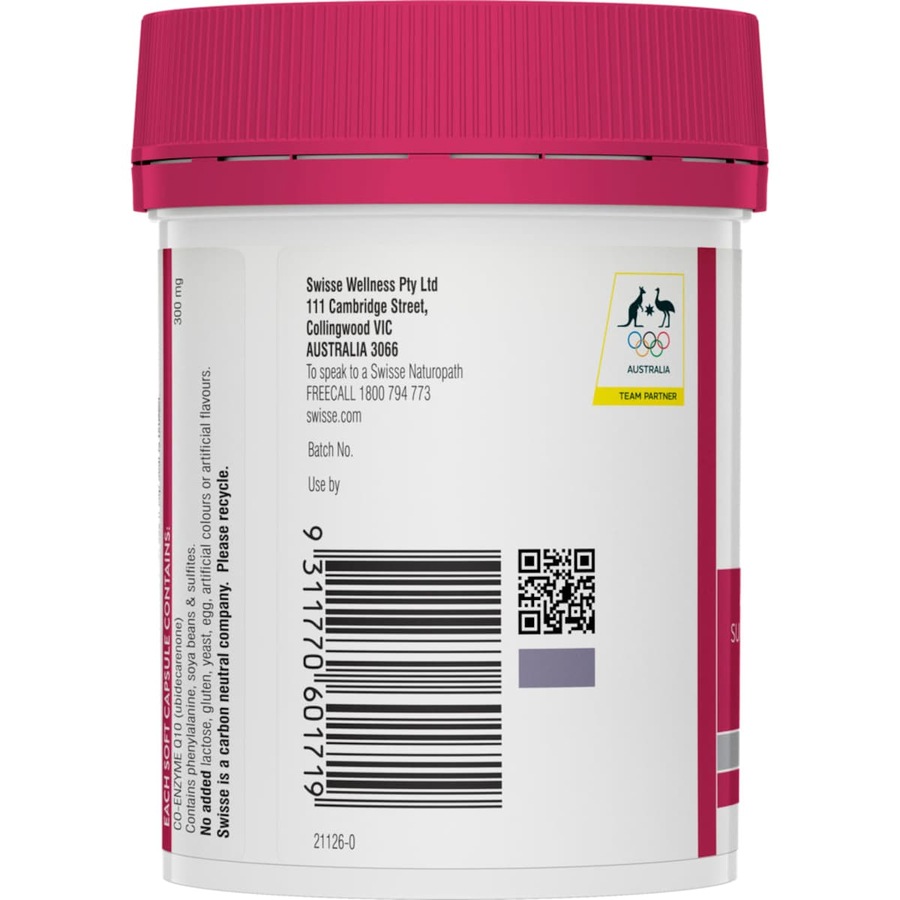 Swisse Ultiboost High Strength Co Enzyme Q10 300mg - 90 Capsules