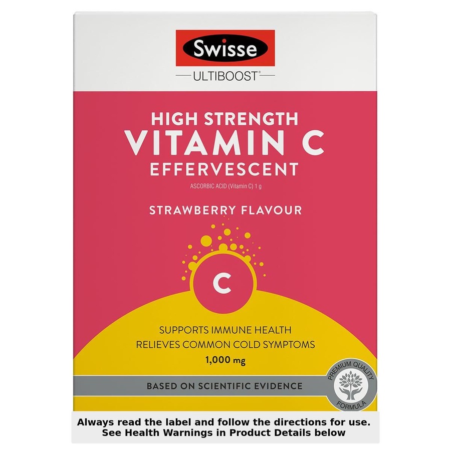 Swisse Ultiboost High Strength Vitamin C 60 Effervescent Tablets