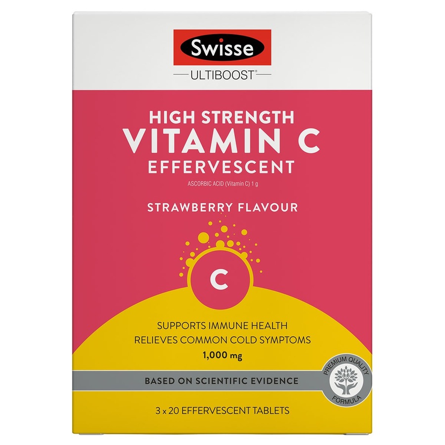 Swisse Ultiboost High Strength Vitamin C 60 Effervescent Tablets
