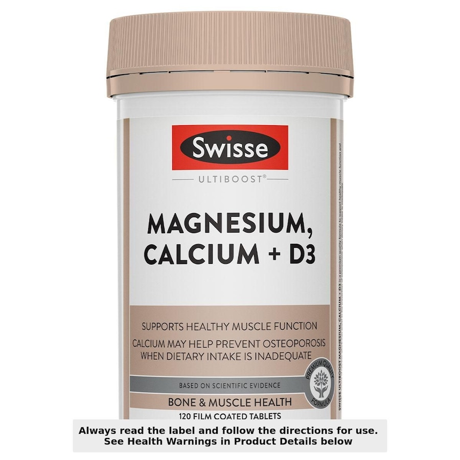 Swisse Ultiboost Magnesium Calcium + Vitamin D3 120 Tablets