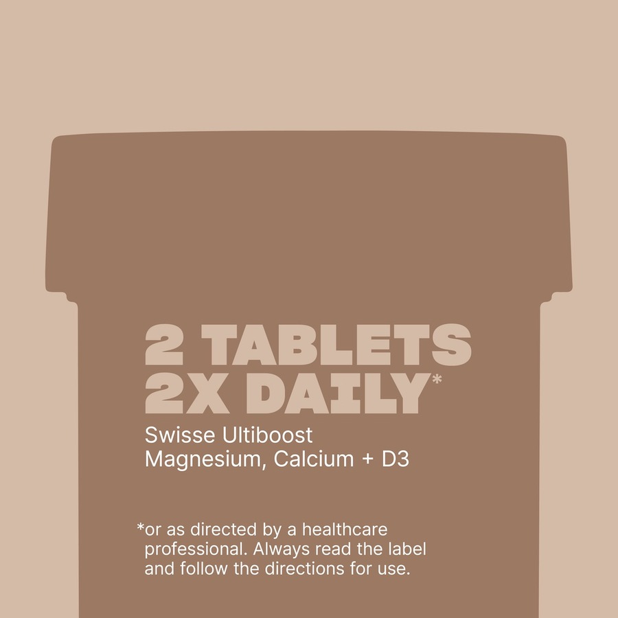 Swisse Ultiboost Magnesium Calcium + Vitamin D3 120 Tablets