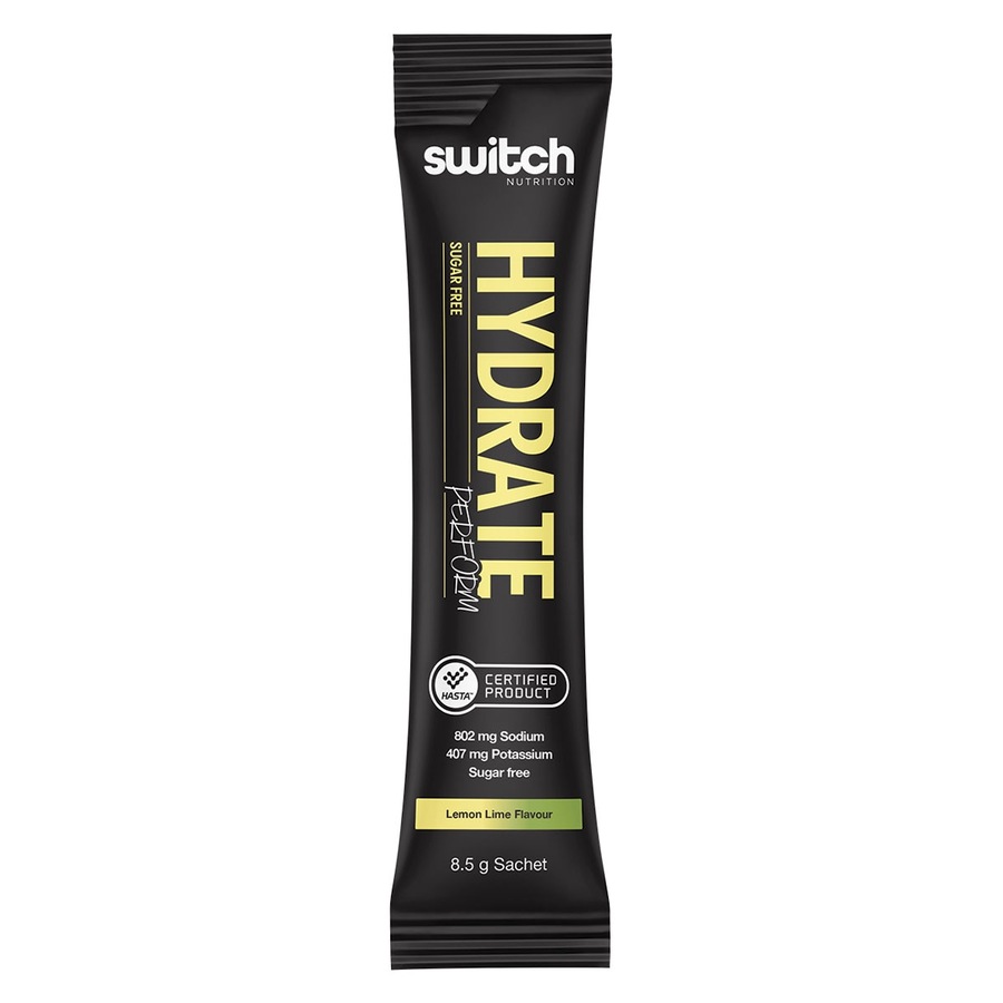 Switch Nutrition Hydrate Perform Sugar Free Lemon Lime 20 x 8.5g Sachets