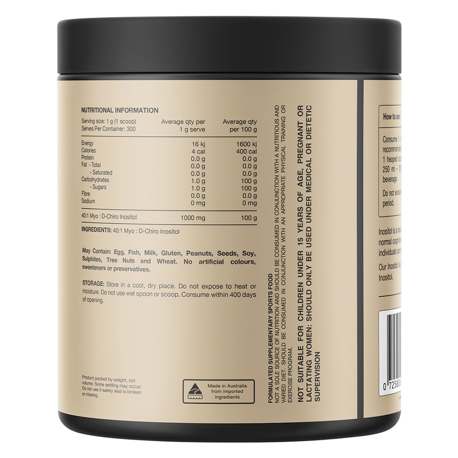 Switch Nutrition Inositol 40:1 MYO : D-Chiro Inositol Powder 300g