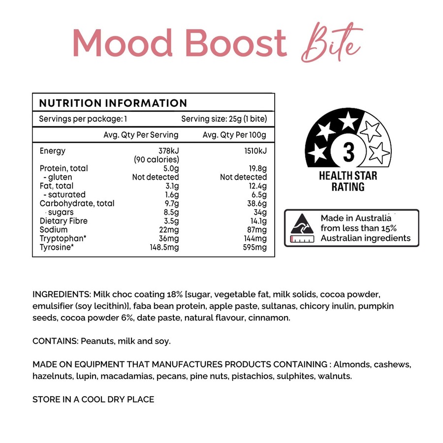 The Mood Food Company Mood Boost Chocolate Brownie Bite 16 x 25g