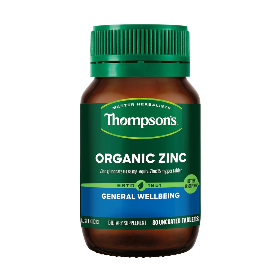 Thompsons Organic Zinc 80 Tablets