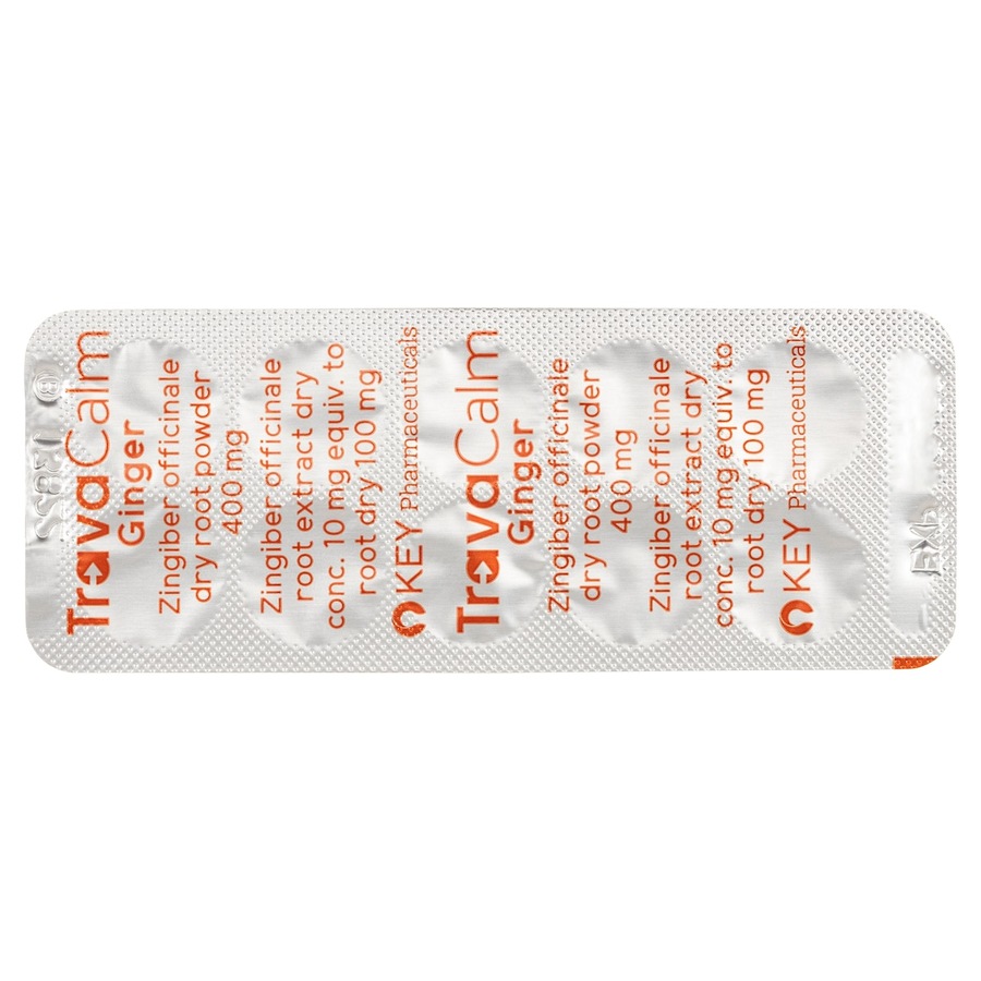 Travacalm Travel Sickness Ginger 10 Tablets