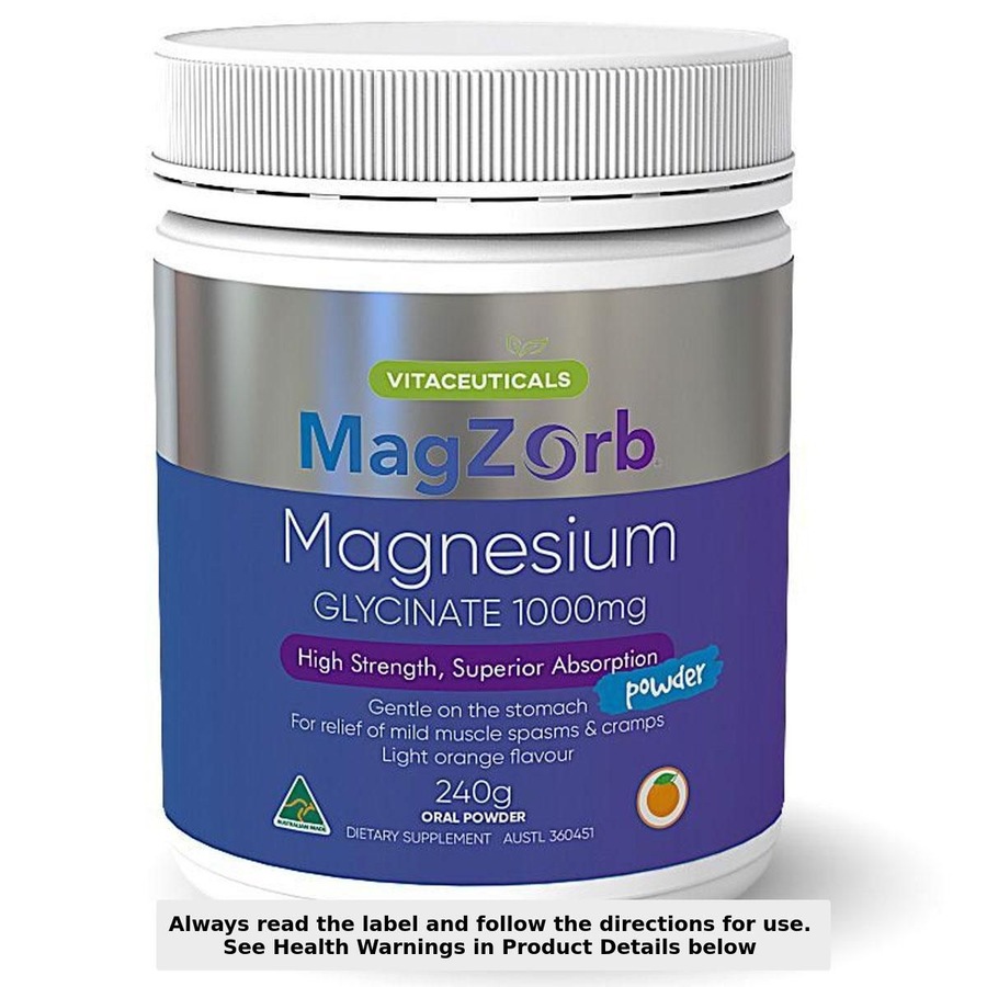 Vitaceuticals MagZorb Magnesium Glycinate 1000mg Powder 240g