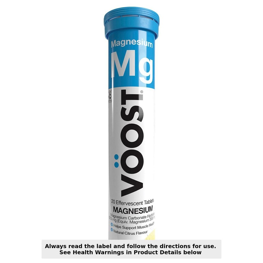 Voost Effervescent 200mg Magnesium Tablets Citrus Flavour 20 Pack