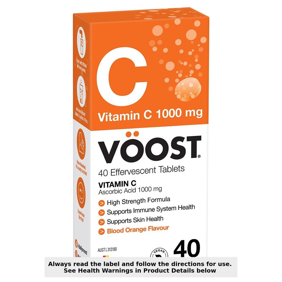 Voost Effervescent Vitamin C 1000mg Tablets 40 Pack