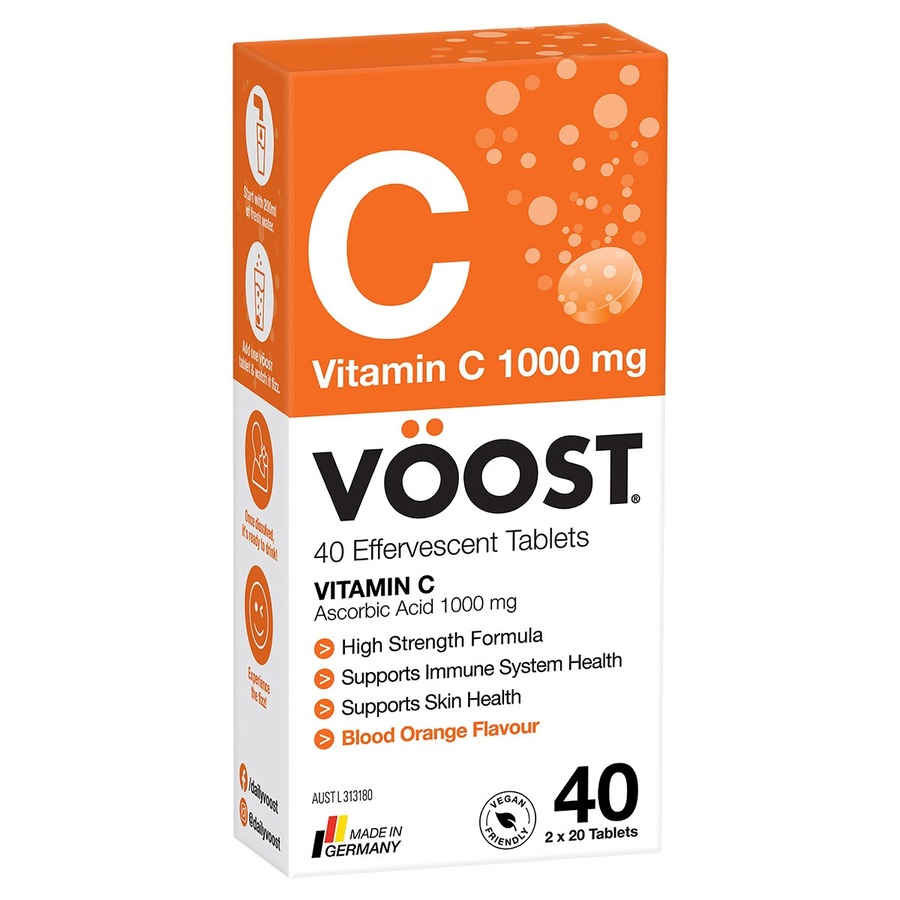 Voost Effervescent Vitamin C 1000mg Tablets 40 Pack