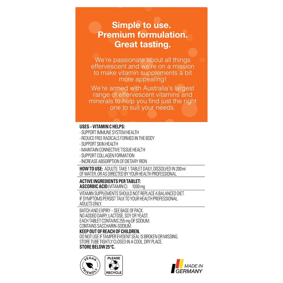 Voost Effervescent Vitamin C 1000mg Tablets 40 Pack