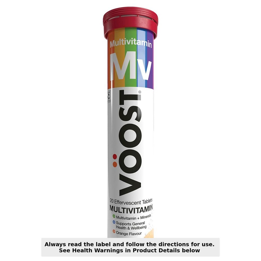 Voost Multivitamin + Minerals Orange Flavour 20 Effervescent Tablets