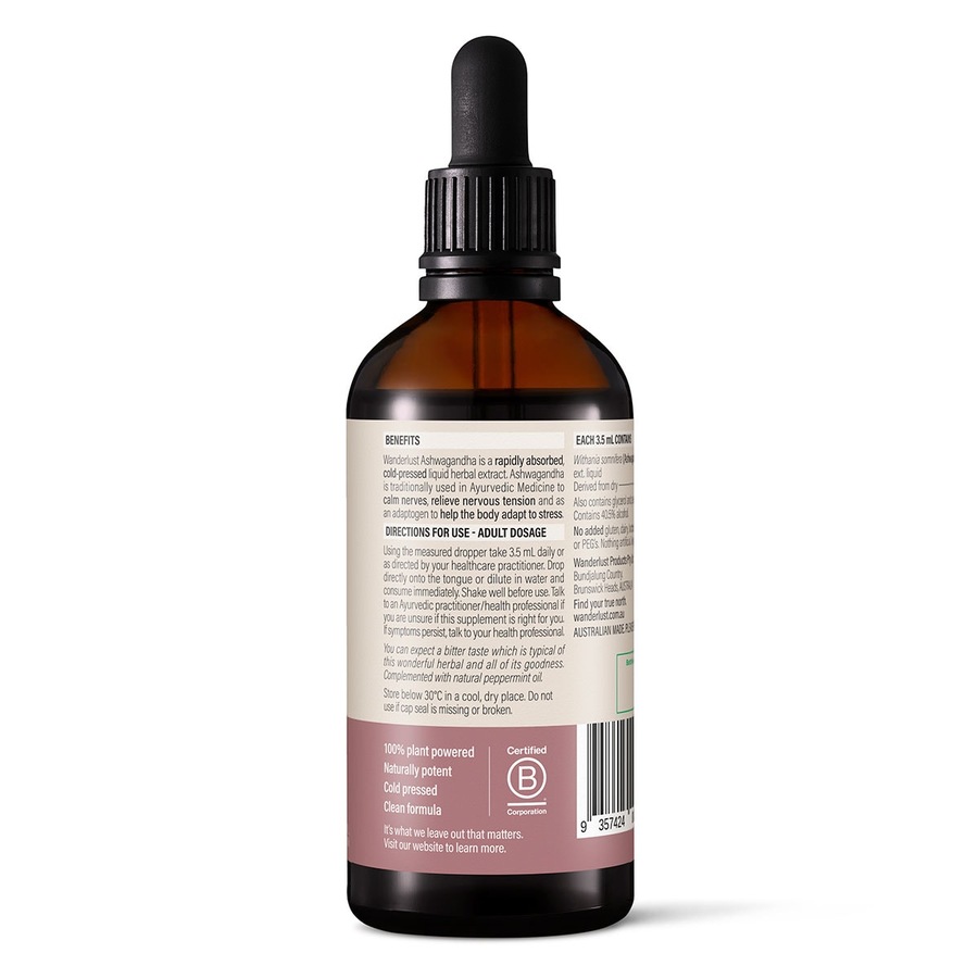 Wanderlust Ashwagandha Drops 140ml