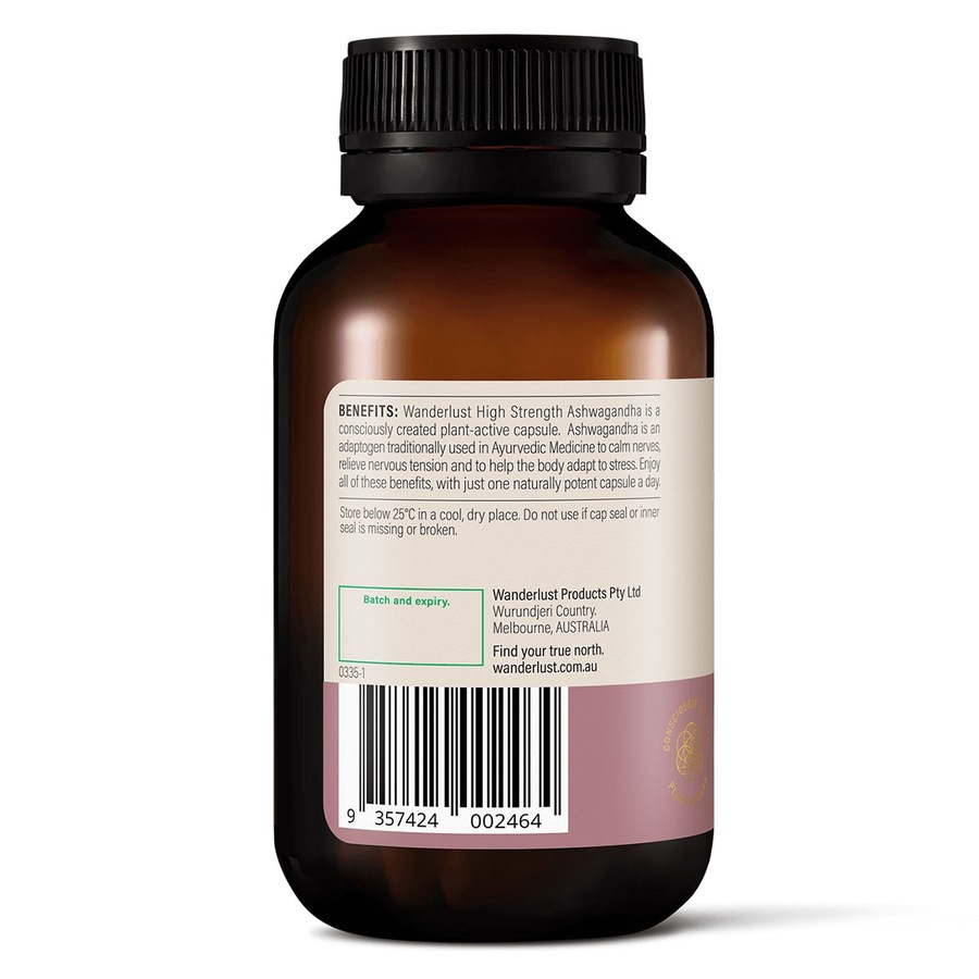 Wanderlust High Strength Ashwagandha 60 Capsules