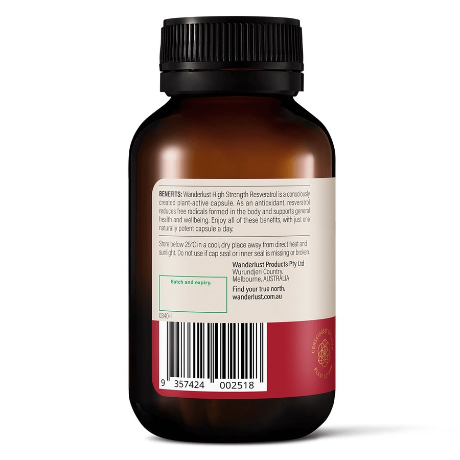 Wanderlust Resveratrol 60 Capsules