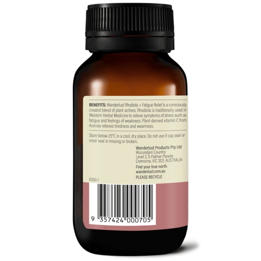Wanderlust Rhodiola + Fatigue Relief 50 Capsules