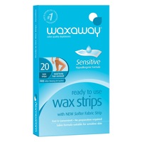 WAXAWAY Ready To Use Sensitive body Wax Strips 20 Pack