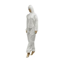 Medicom PP Coverall White Size Large 10/pack