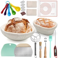 FOHOA 22 Piece Sourdough Starter Kit Bread Proofing Basket Kit