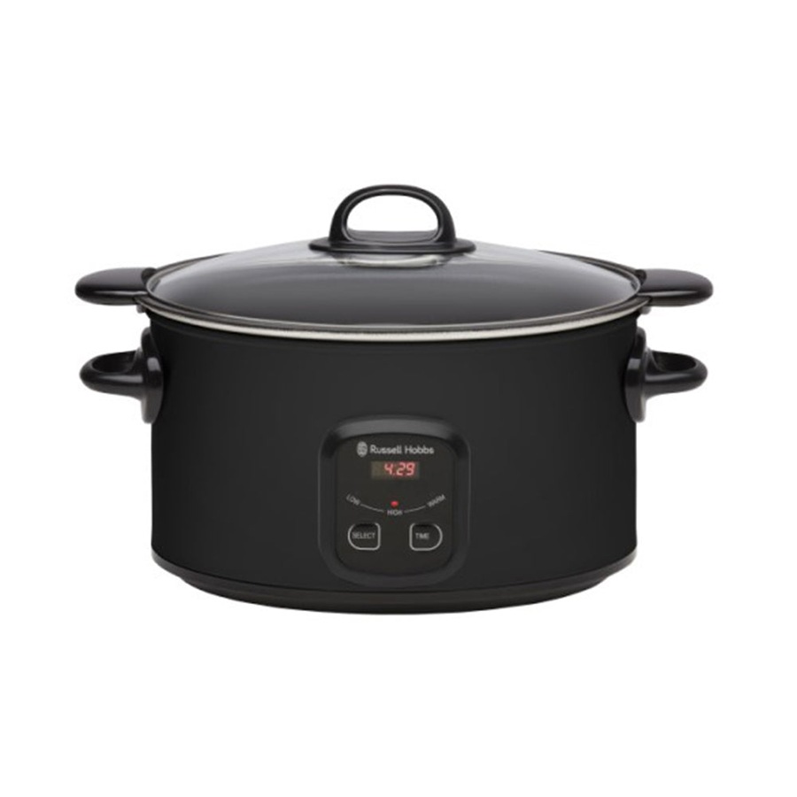 Russell Hobbs RHSC650BLK 6L Matte Black Searing Slow Cooker