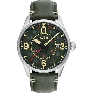 Avi-8 AV-4090-03 Green Leather Unisex Watch