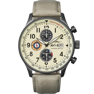 Avi-8 Chronograph AV-4011-0C Beige Leather Unisex Watch