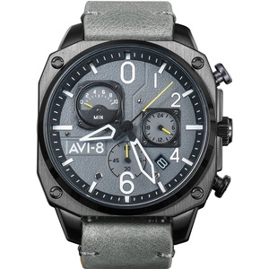 Avi-8 Chronograph AV-4052-03 Grey Leather Unisex Watch
