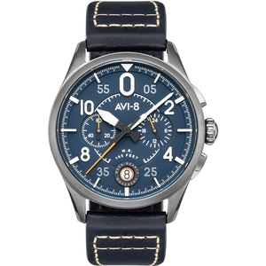 Avi-8 Chronograph AV-4089-04 Blue Leather Unisex Watch
