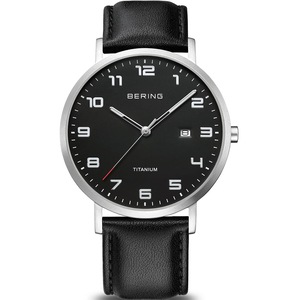 Bering 18640-402 Black Leather Unisex Watch