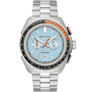 Bulova Chronograph 98B432 Blue Dial Silver Stainless Steel Unisex Watch