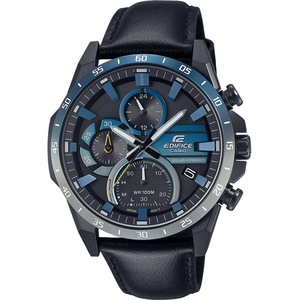 Casio Chrono Solar Night Light Serie EQS-940NL-1AVUEF Blue Dial Black Leather Unisex Watch