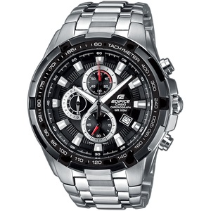 Casio Edifice Chronograph EF-539D-1AVEF Black Dial Grey Stainless Steel Mens Watch